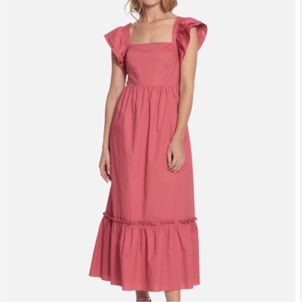 Donna Morgan Midi Ruffle Tiered Dress - Picture 3 of 13